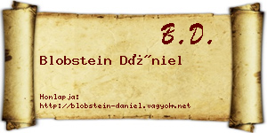 Blobstein Dániel névjegykártya